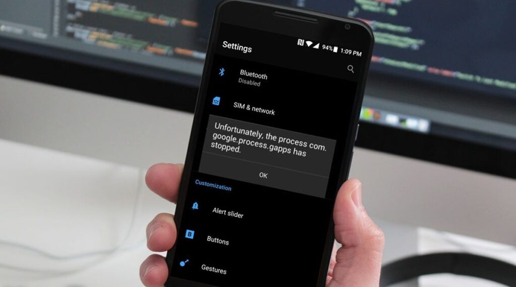 com.google.process.gapps işlemi durduruldu